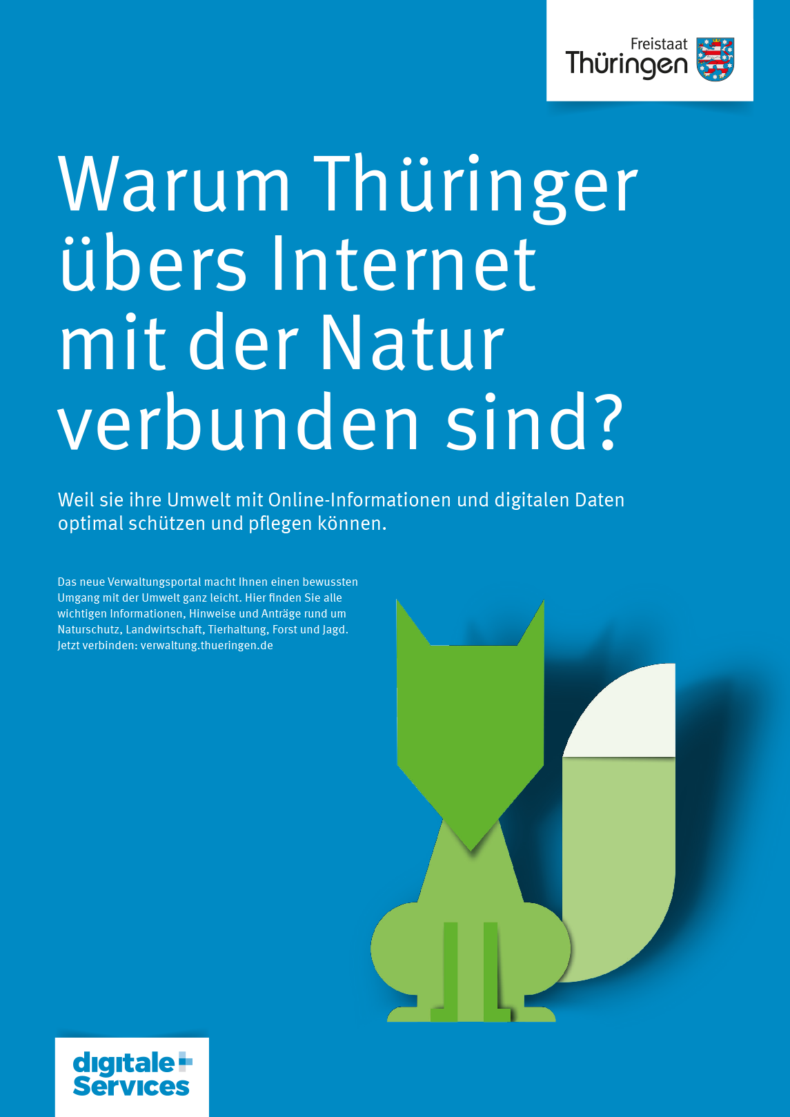 Aufschrift: Warum Thüringer übers Internet mit der Natur verbunden sind?
