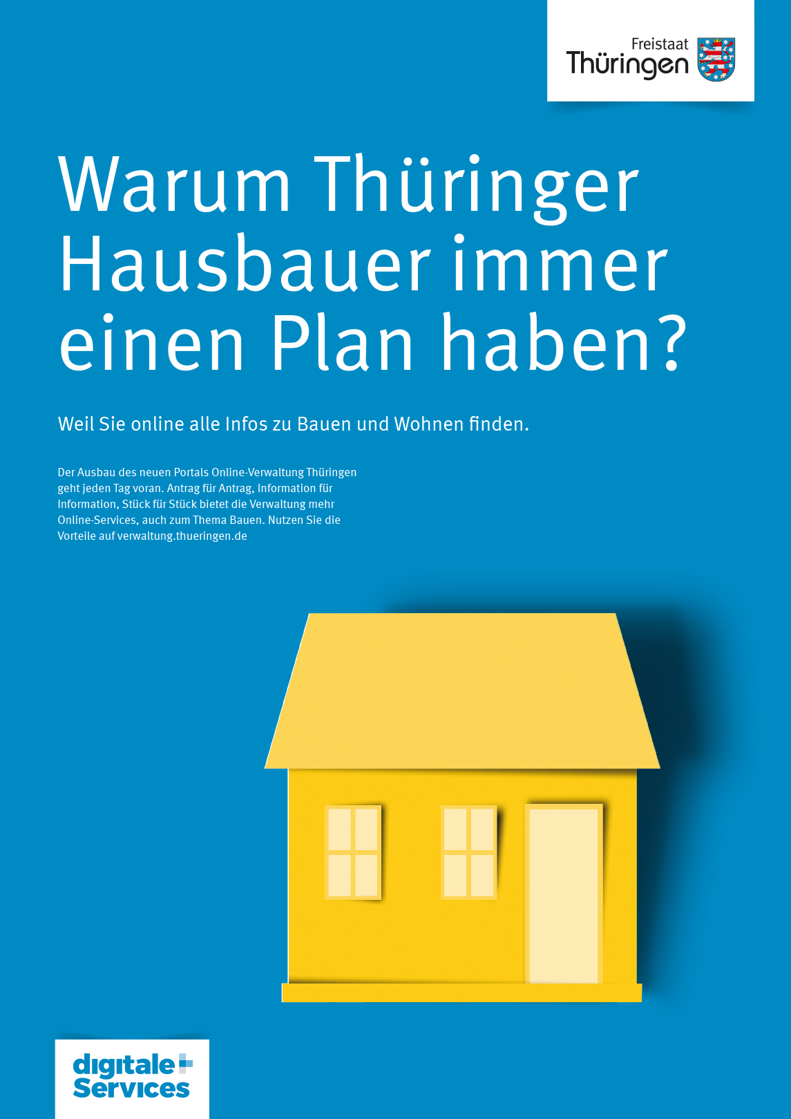Aufschrift: Warum Thüringer Hausbauer immer einen Plan haben?