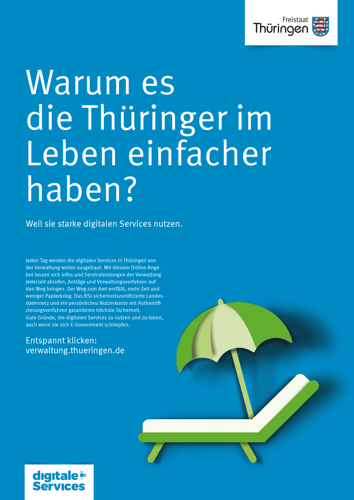Aufschrift: Warum es die Thüringer im Leben einfacher haben?