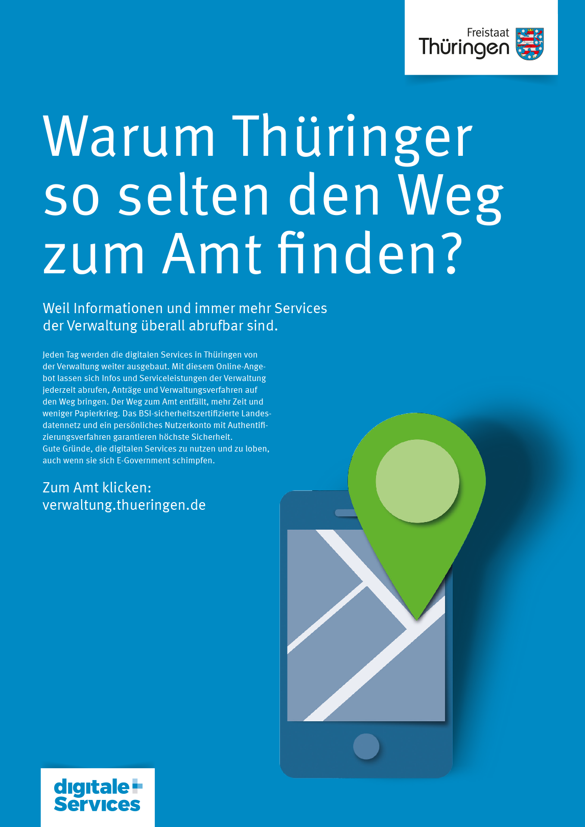 Aufschrift: Warum Thüringer so selten den Weg zum Amt finden?